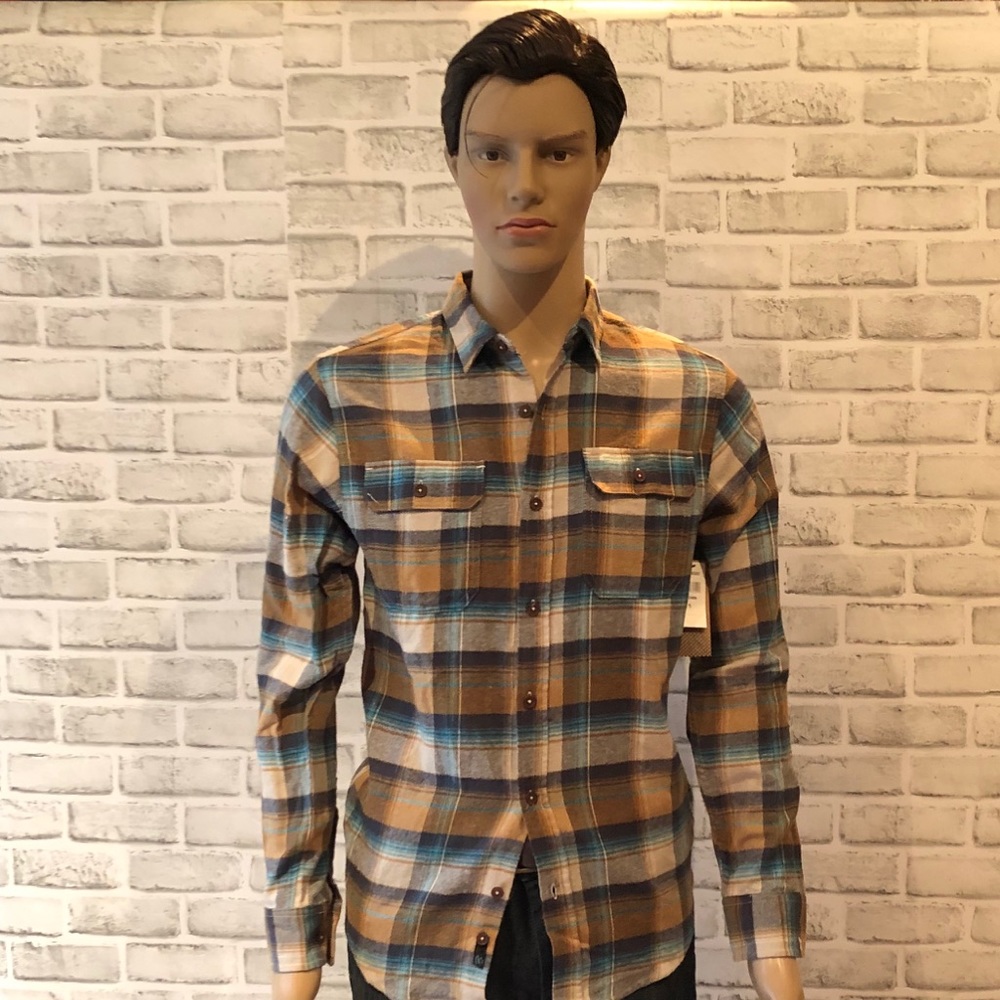 NWT Men’s BURNSIDE Long Sleeve Flannel Shirt Sz S
